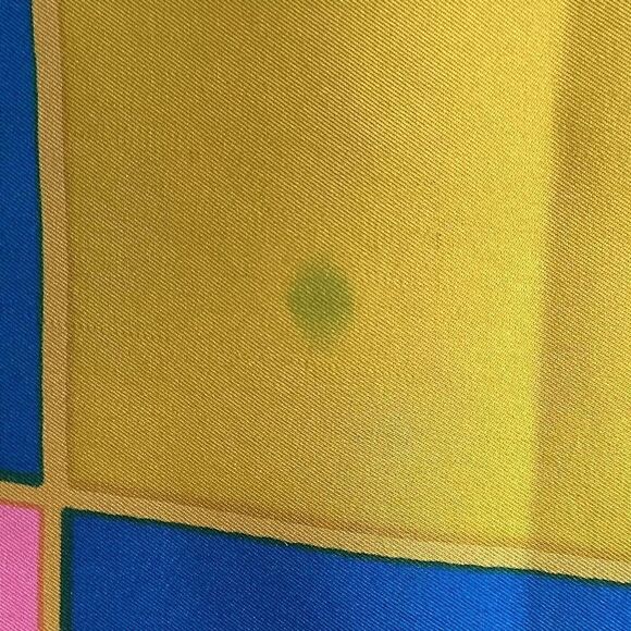 Vintage Francoise Guerin colour block scarf. SC0148 - Picture 9 of 9